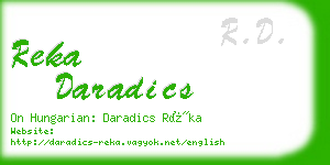 reka daradics business card